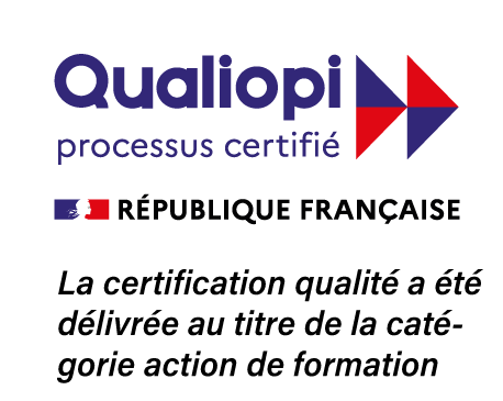 Qualiopi, processus certifié — République française. La certification qualité a été délivrée au titre de la catégorie action de formation.